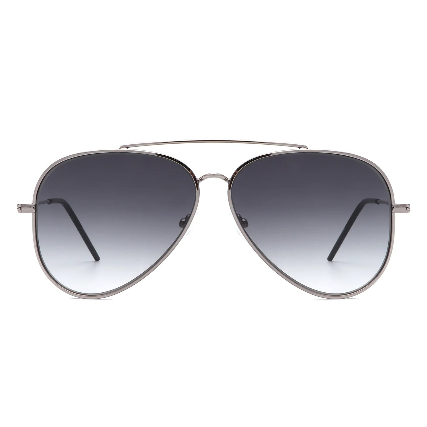 VR1006 - CLASSIC BROW-BAR RETRO TINTED AVIATOR SUNGLASSES