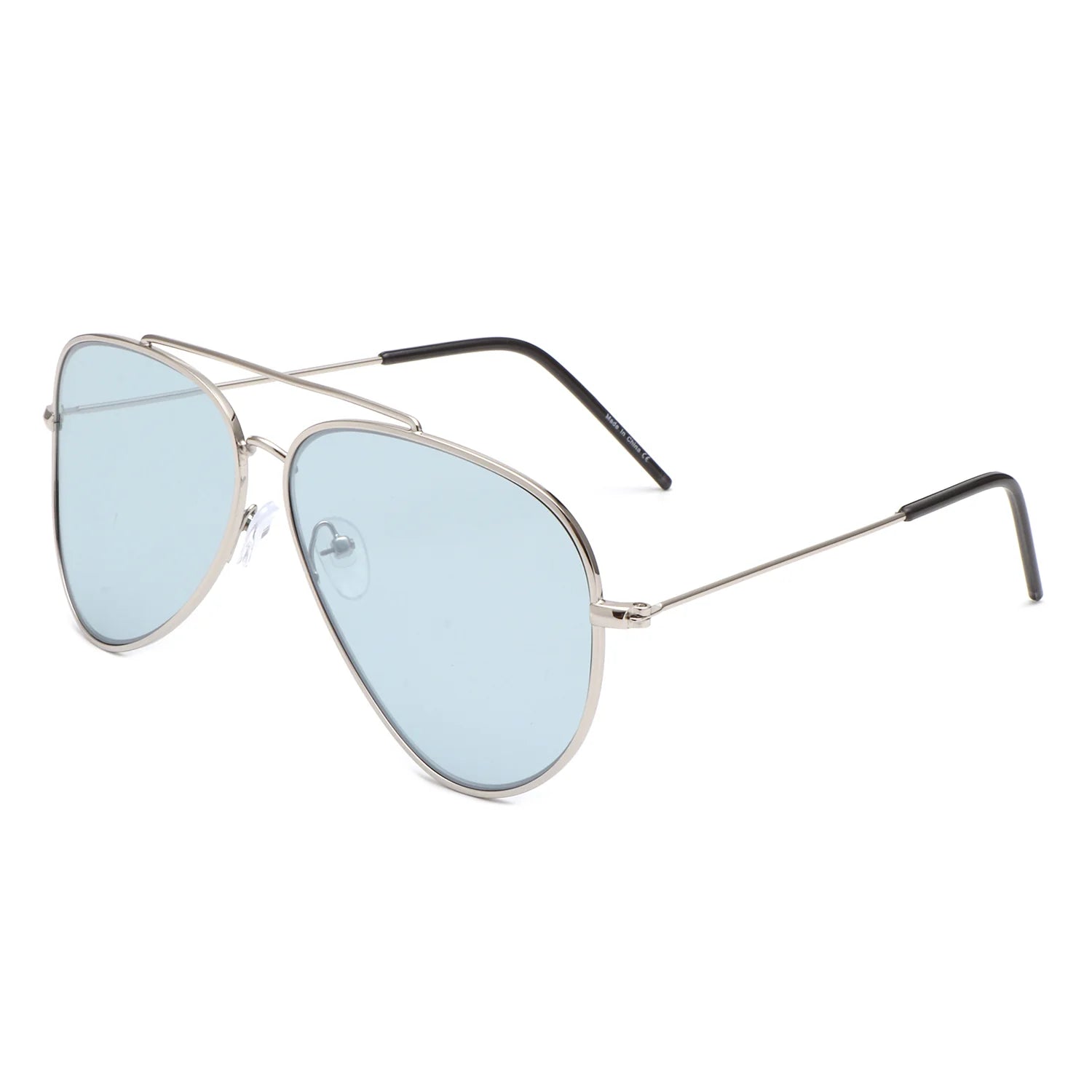 VR1006 - CLASSIC BROW-BAR RETRO TINTED AVIATOR SUNGLASSES