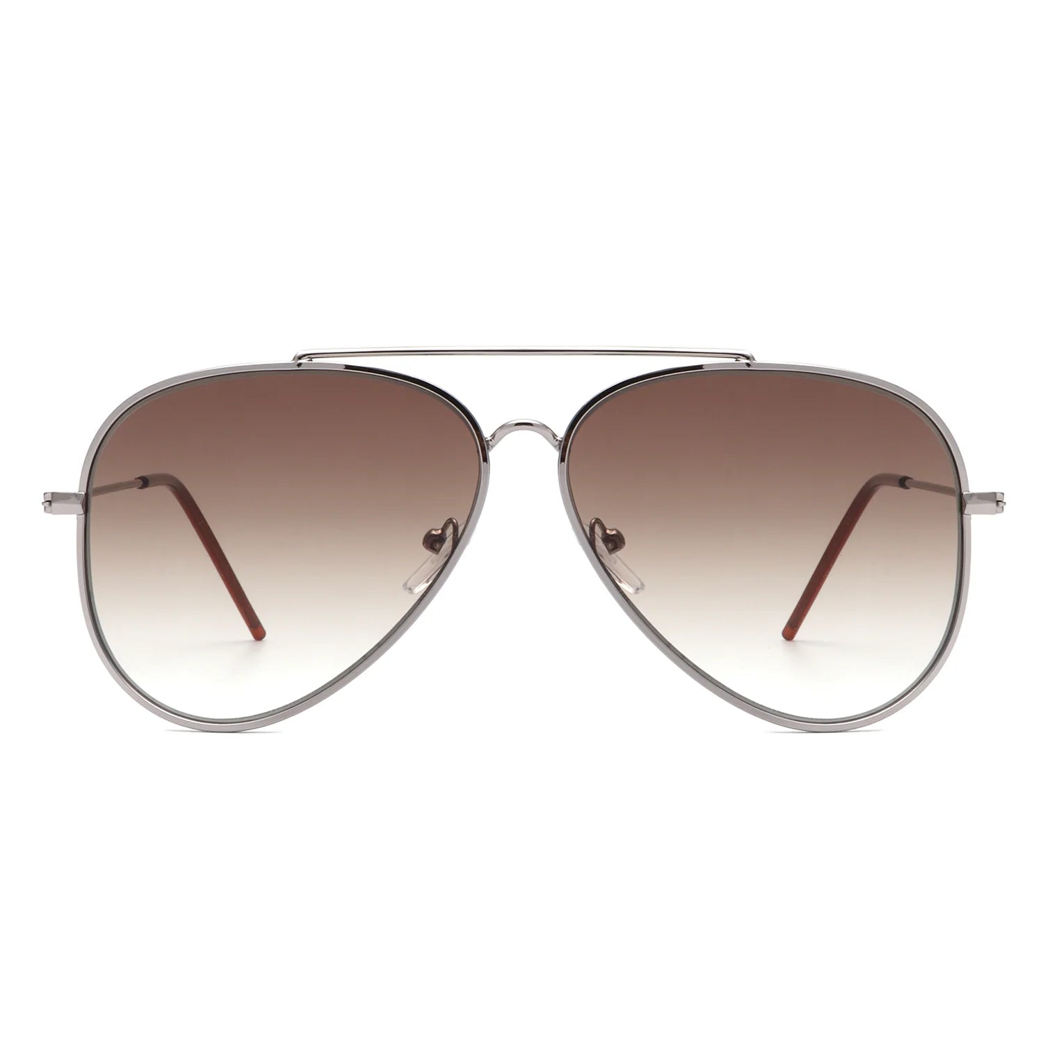 VR1006 - CLASSIC BROW-BAR RETRO TINTED AVIATOR SUNGLASSES