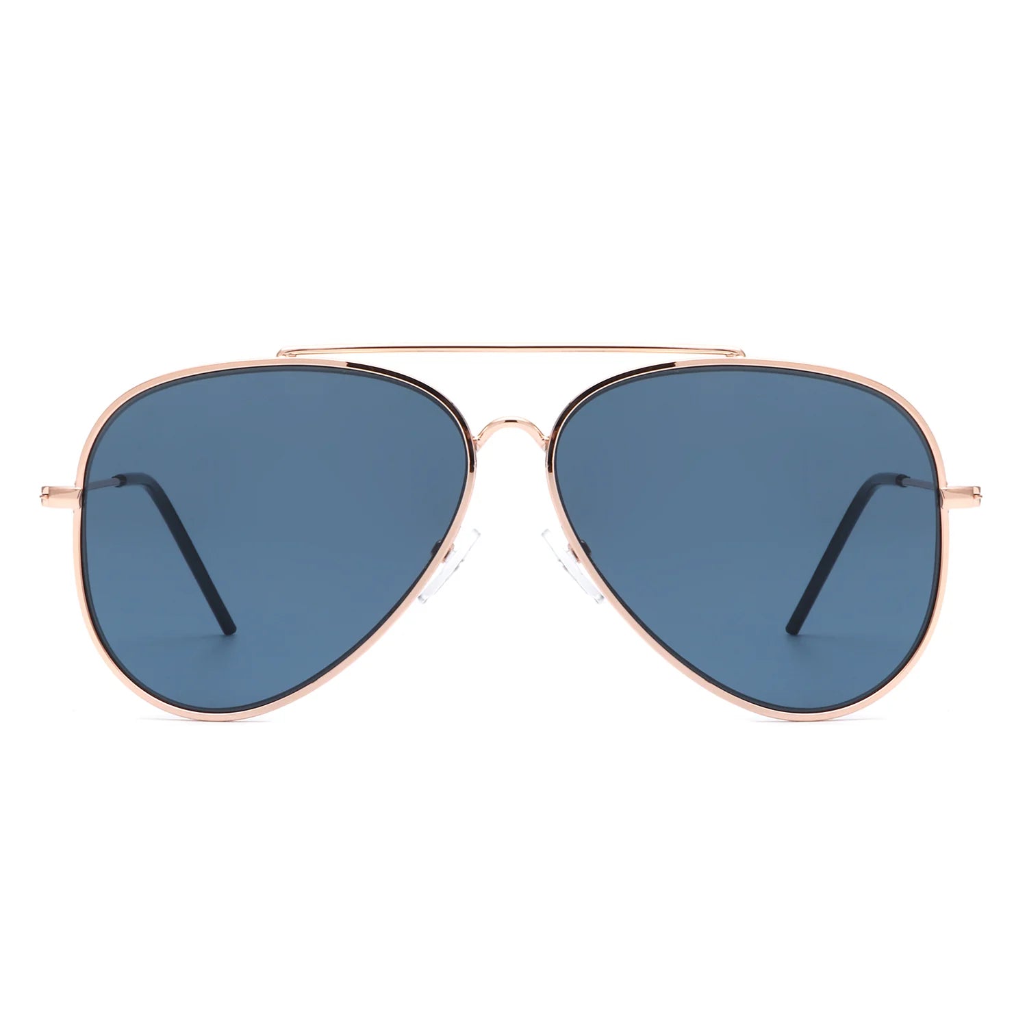 VR1006 - CLASSIC BROW-BAR RETRO TINTED AVIATOR SUNGLASSES