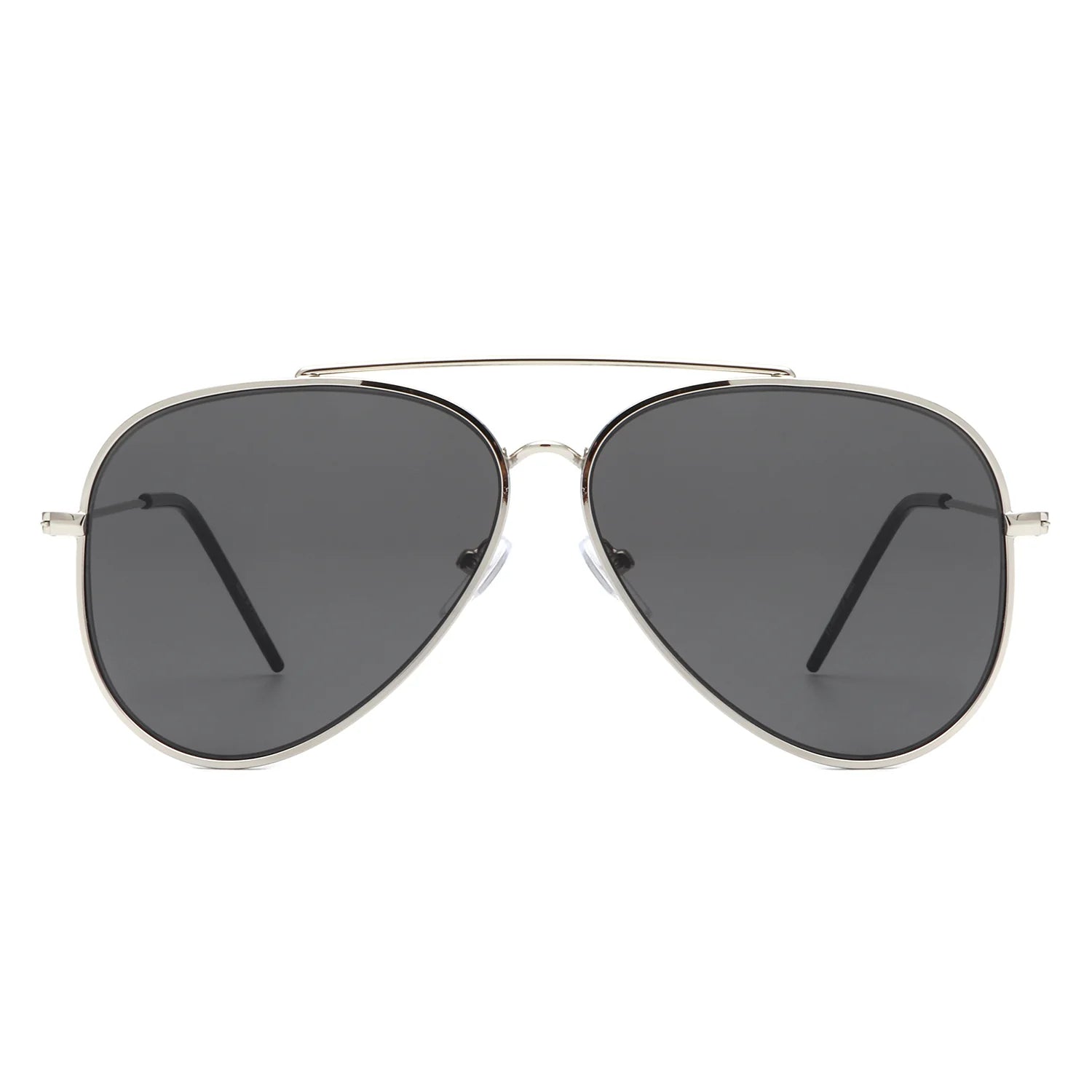 VR1006 - CLASSIC BROW-BAR RETRO TINTED AVIATOR SUNGLASSES