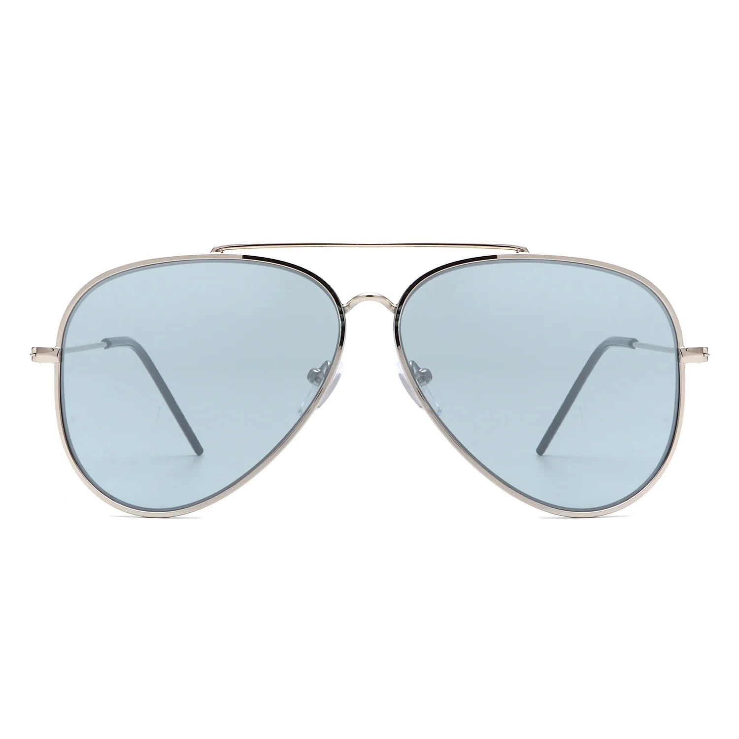 VR1006 - CLASSIC BROW-BAR RETRO TINTED AVIATOR SUNGLASSES