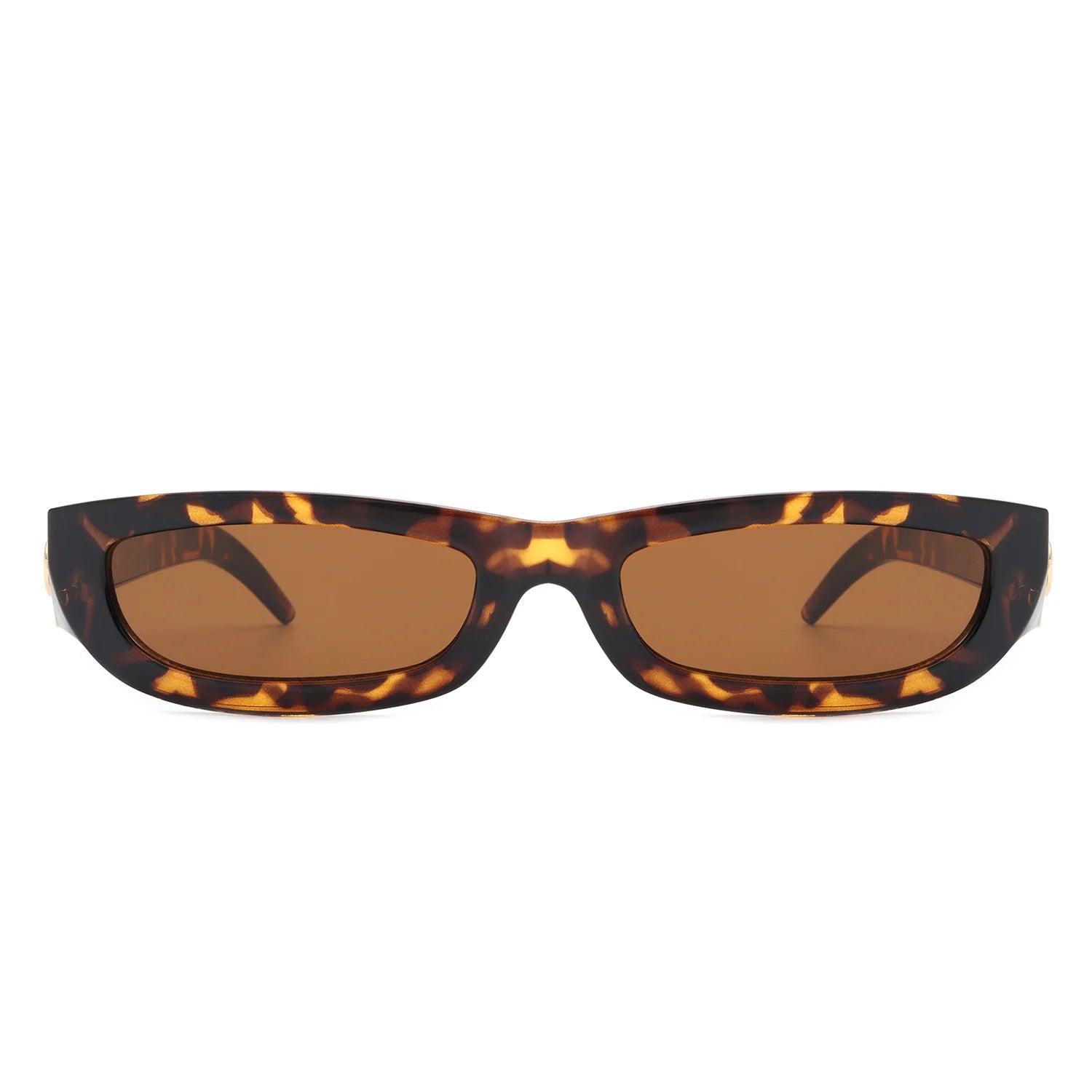 VR1208- RECTANGLE RETRO SLIM TINTED NARROW SUNGLASSES