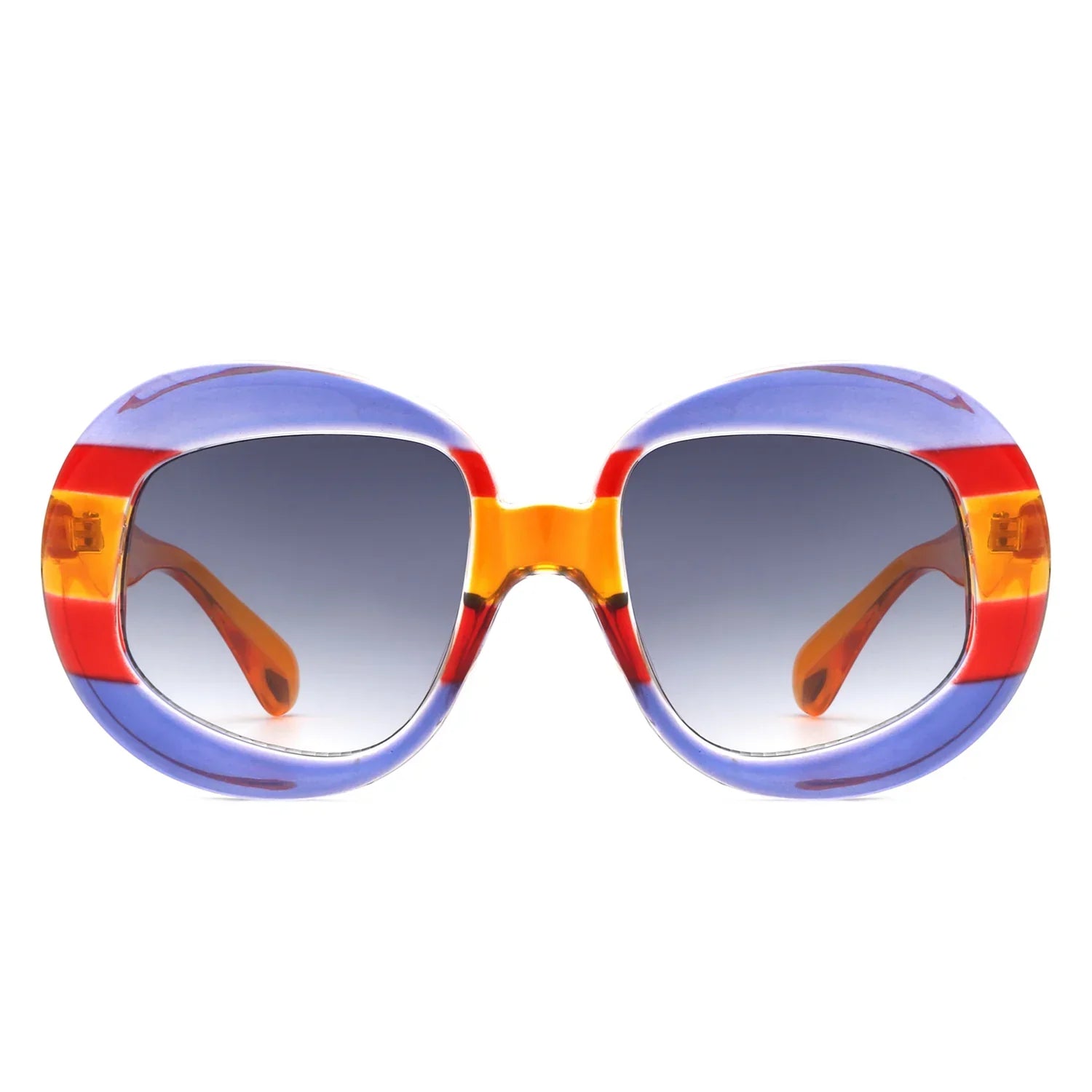 VR1278 - OVERSIZE GEOMETRIC OVAL ROUND SUNGLASSES