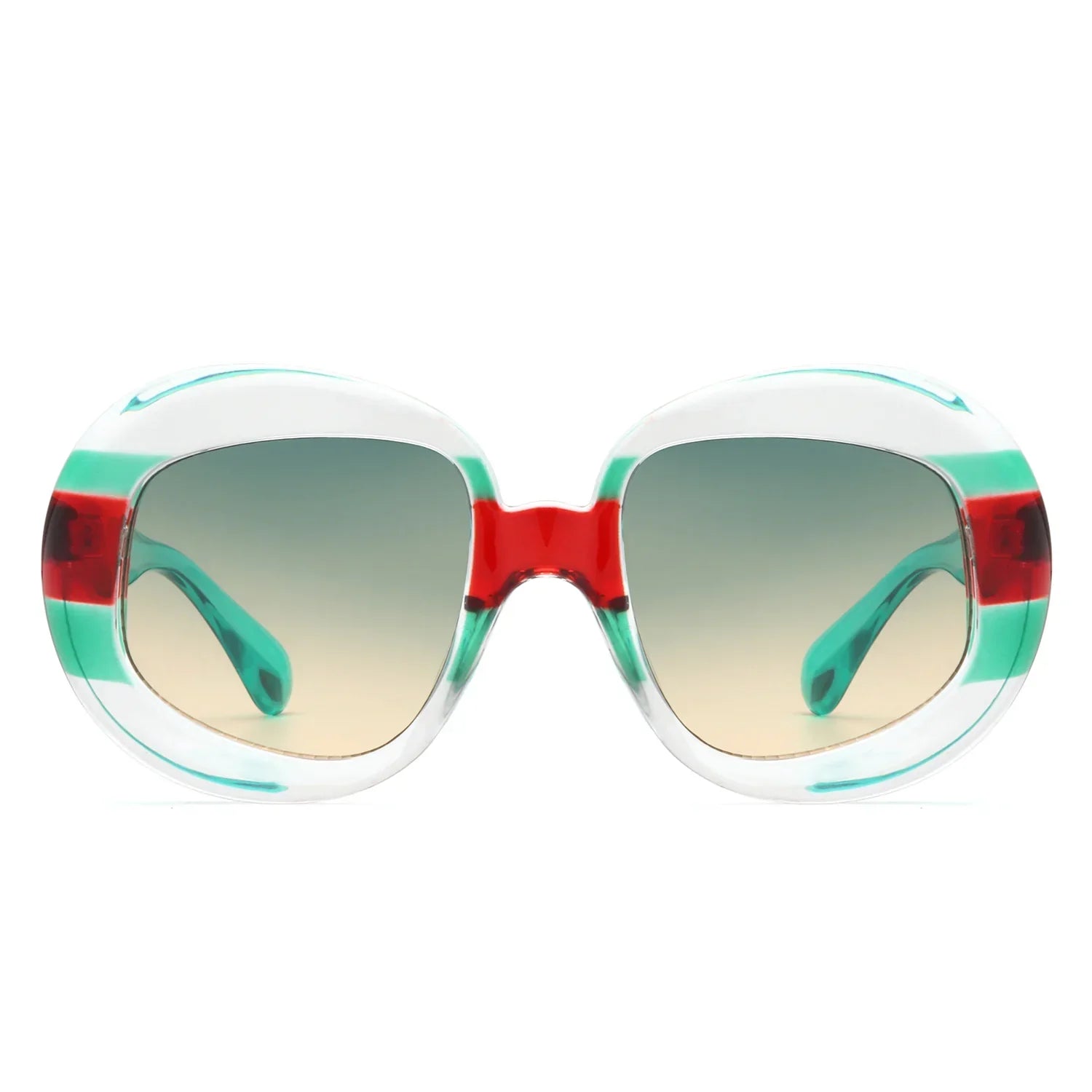 VR1278 - OVERSIZE GEOMETRIC OVAL ROUND SUNGLASSES