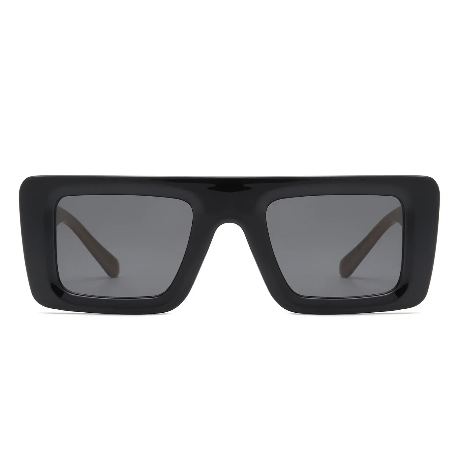 VR1280 - SQUARE RETRO FLAT TOP THICK FRAME SUNGLASSES