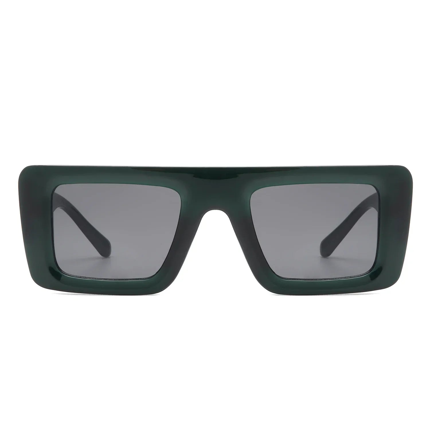 VR1280 - SQUARE RETRO FLAT TOP THICK FRAME SUNGLASSES