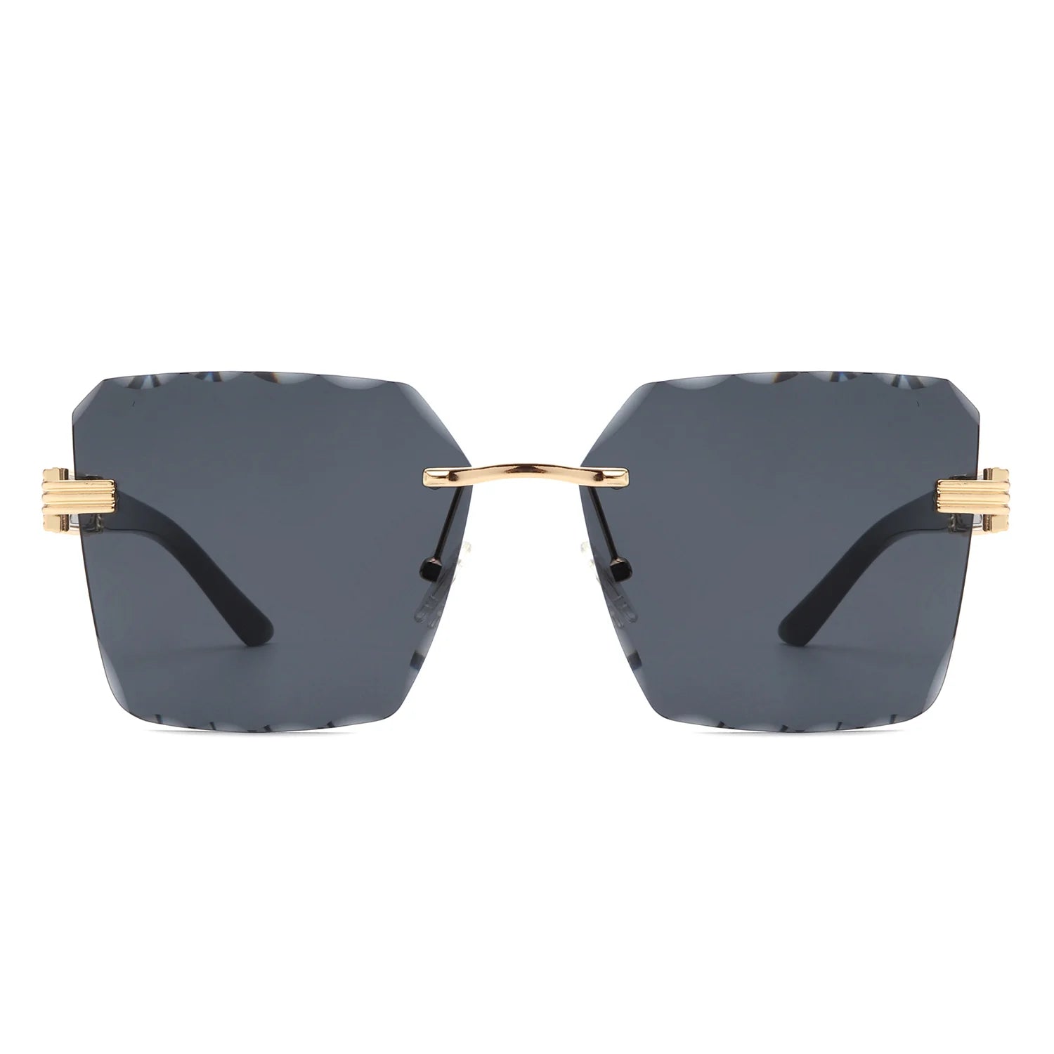 VR2051 - RIMLESS SQUARE CHIC FASHION WOMEN OVERSIZE SUNGLASSES