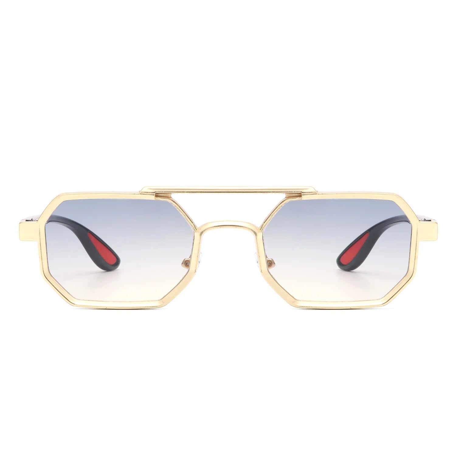 VR2068 - SQUARE GEOMETRIC FASHION BROW-BAR RETRO SUNGLASSES