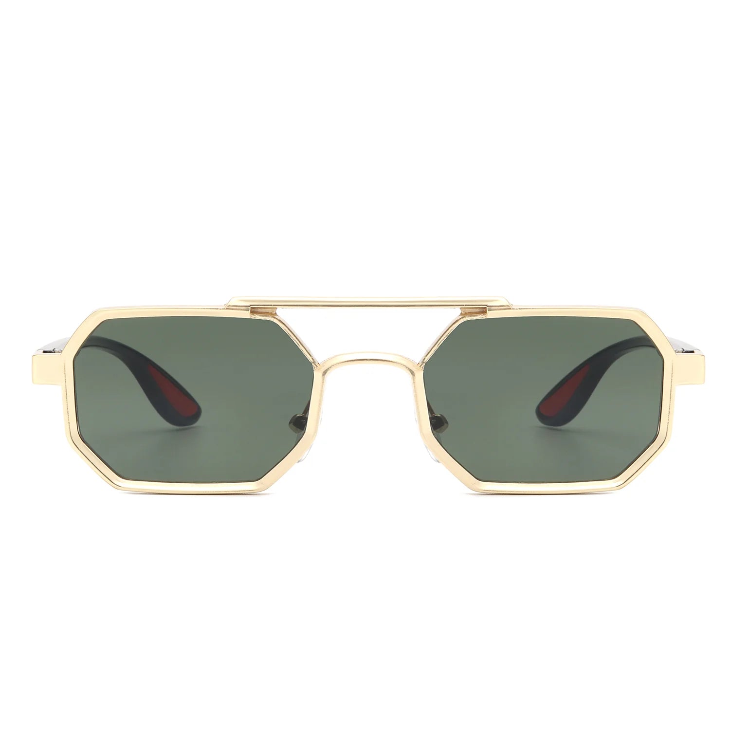 VR2068 - SQUARE GEOMETRIC FASHION BROW-BAR RETRO SUNGLASSES