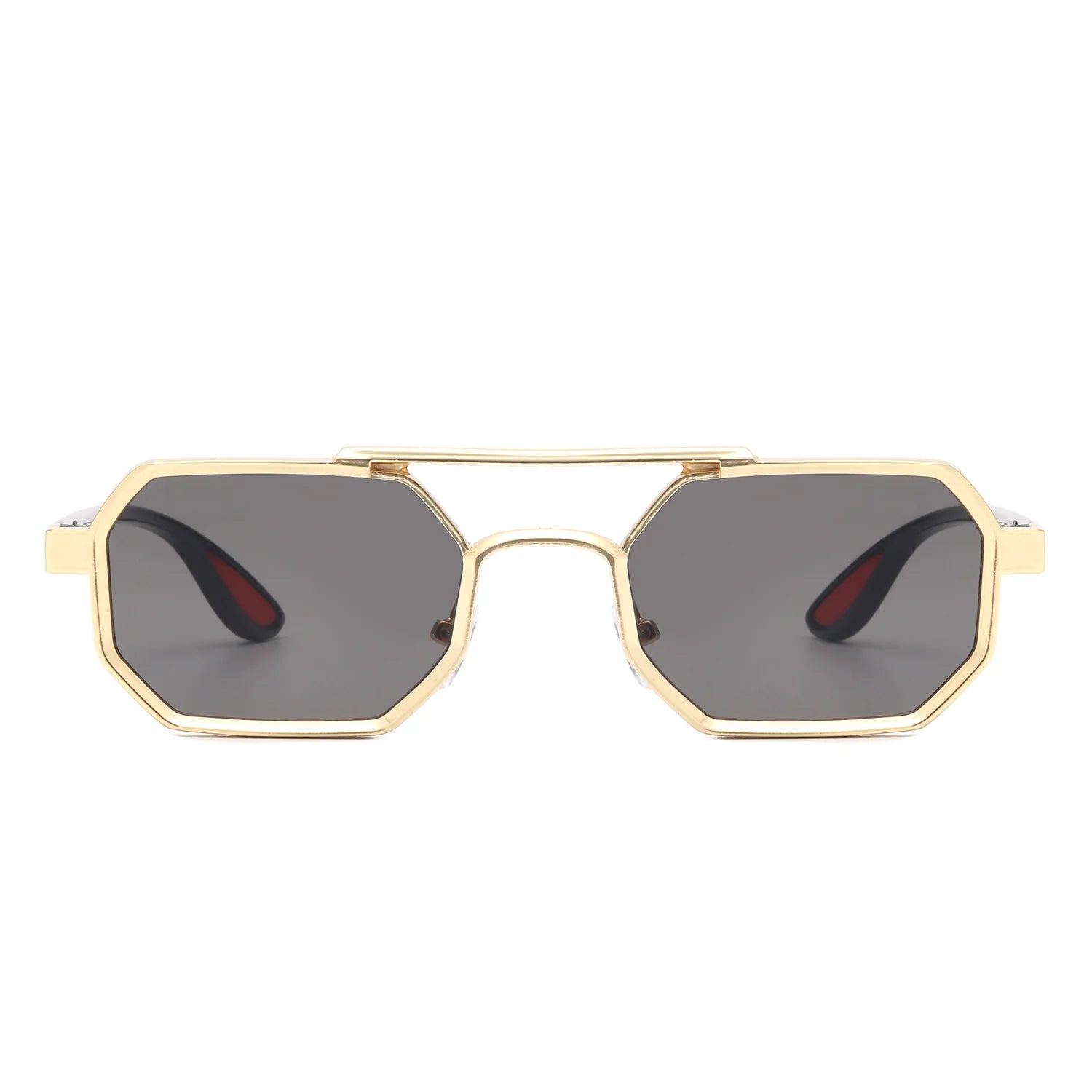 VR2068 - SQUARE GEOMETRIC FASHION BROW-BAR RETRO SUNGLASSES