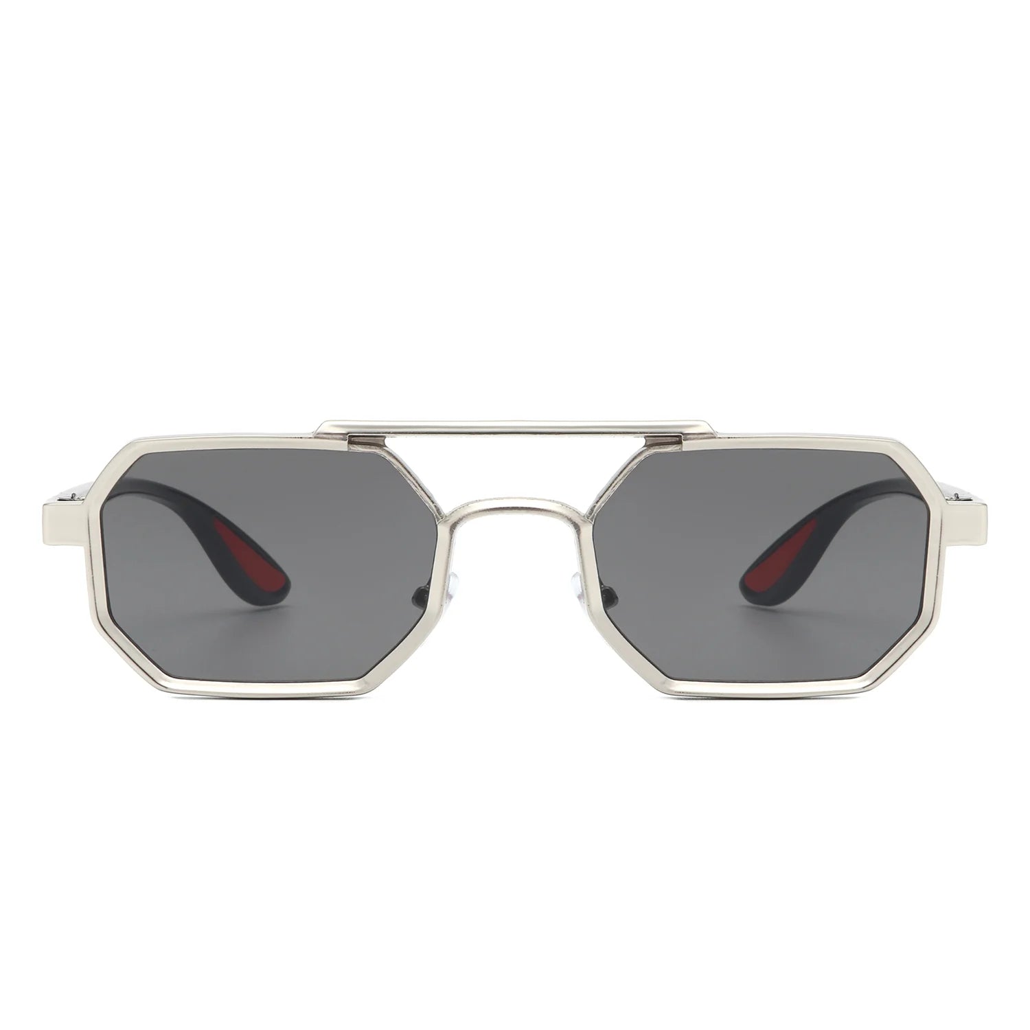 VR2068 - SQUARE GEOMETRIC FASHION BROW-BAR RETRO SUNGLASSES