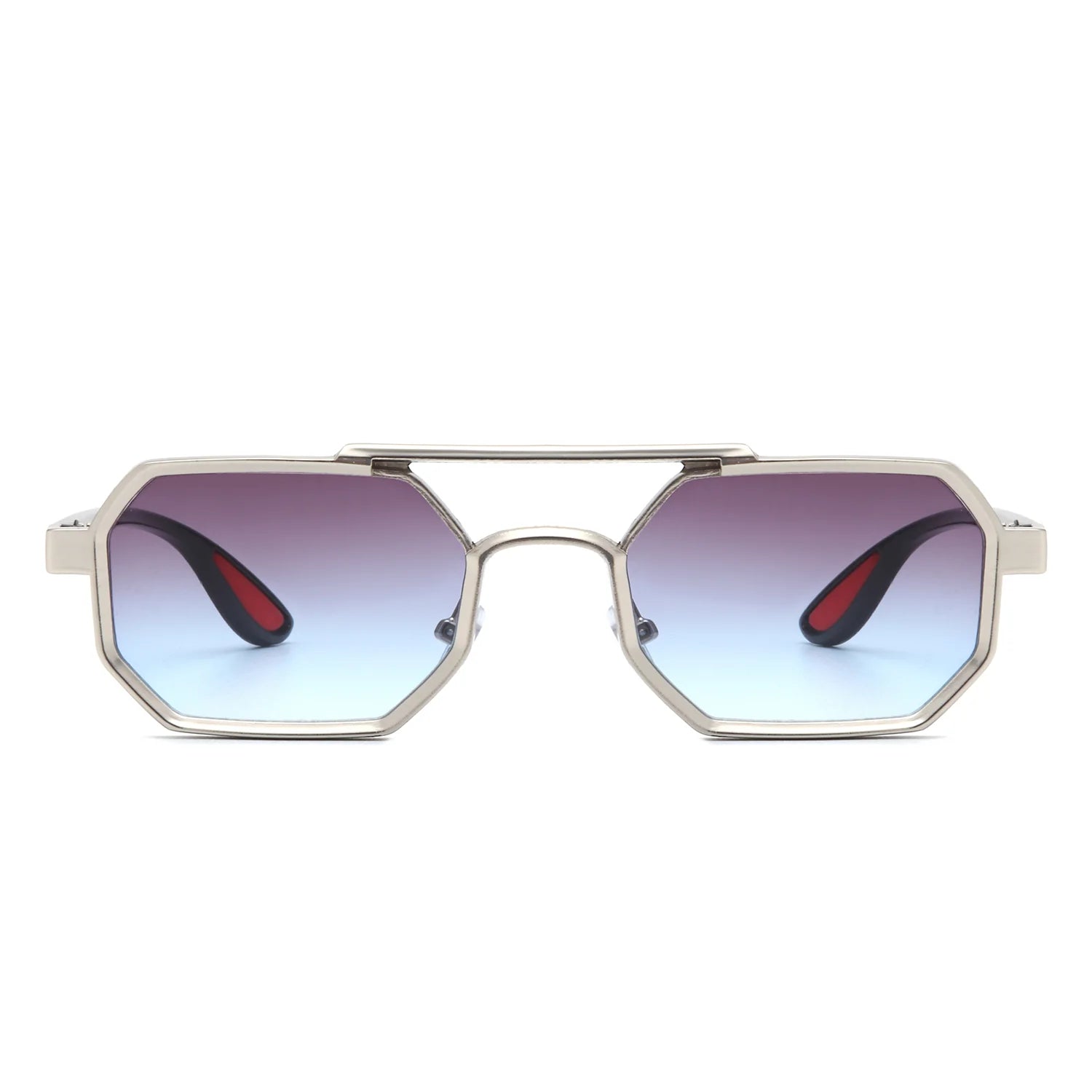 VR2068 - SQUARE GEOMETRIC FASHION BROW-BAR RETRO SUNGLASSES