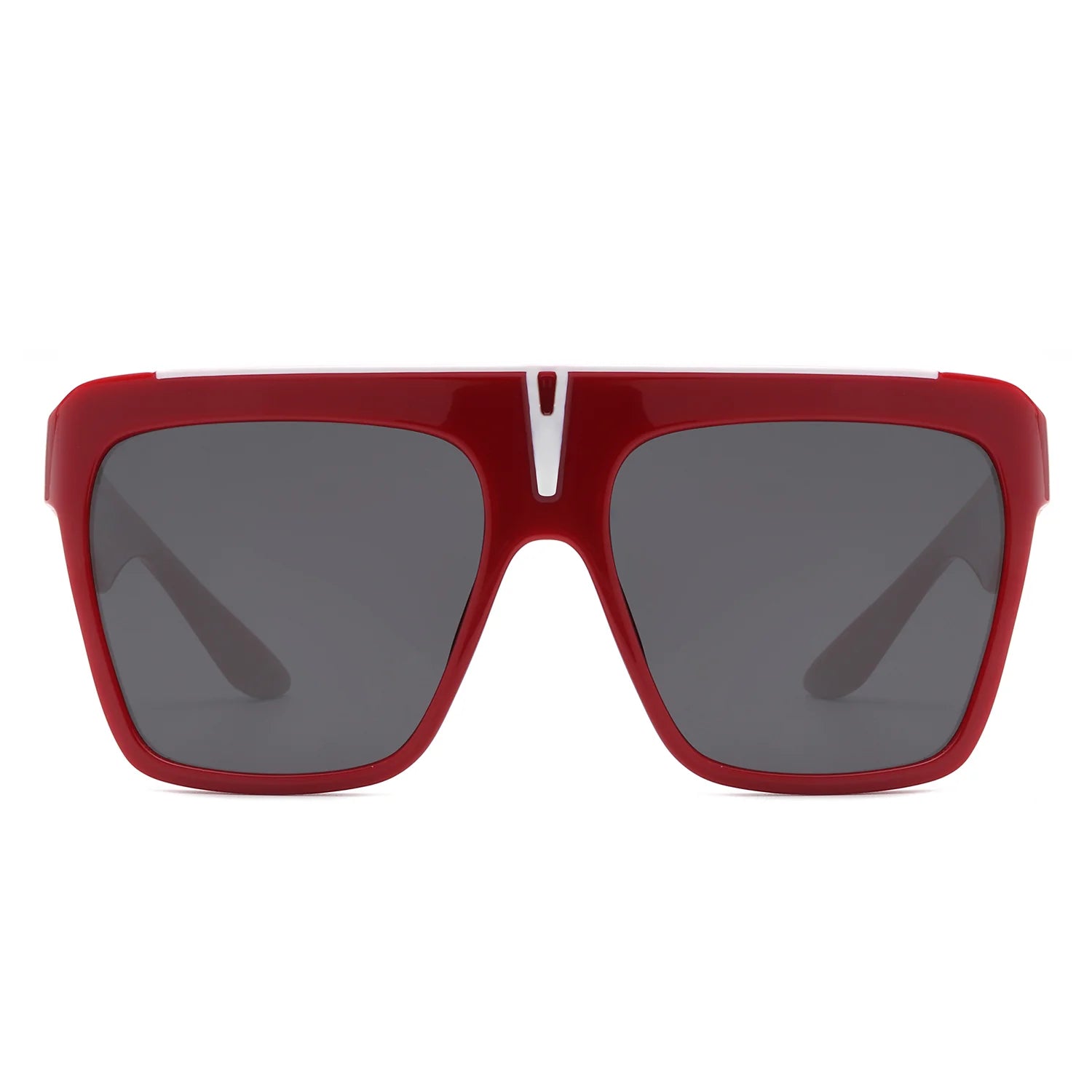 VR2131- OVERSIZE SQUARE FLAT TOP LARGE FASHION SUNGLASSES