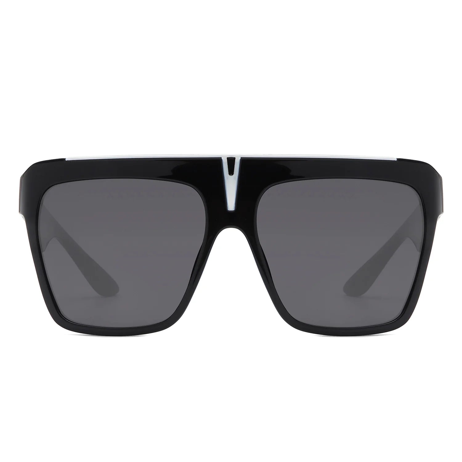 VR2131- OVERSIZE SQUARE FLAT TOP LARGE FASHION SUNGLASSES