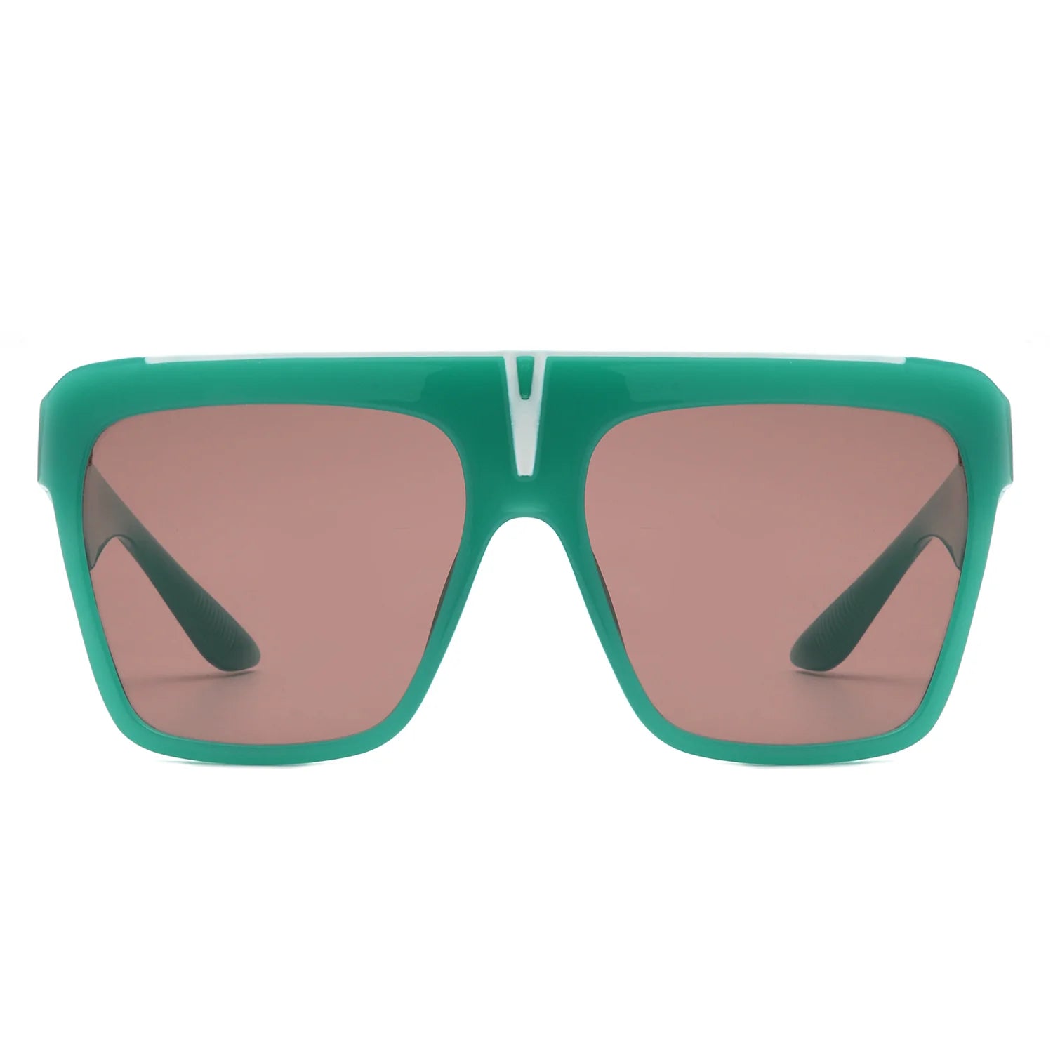 VR2131- OVERSIZE SQUARE FLAT TOP LARGE FASHION SUNGLASSES