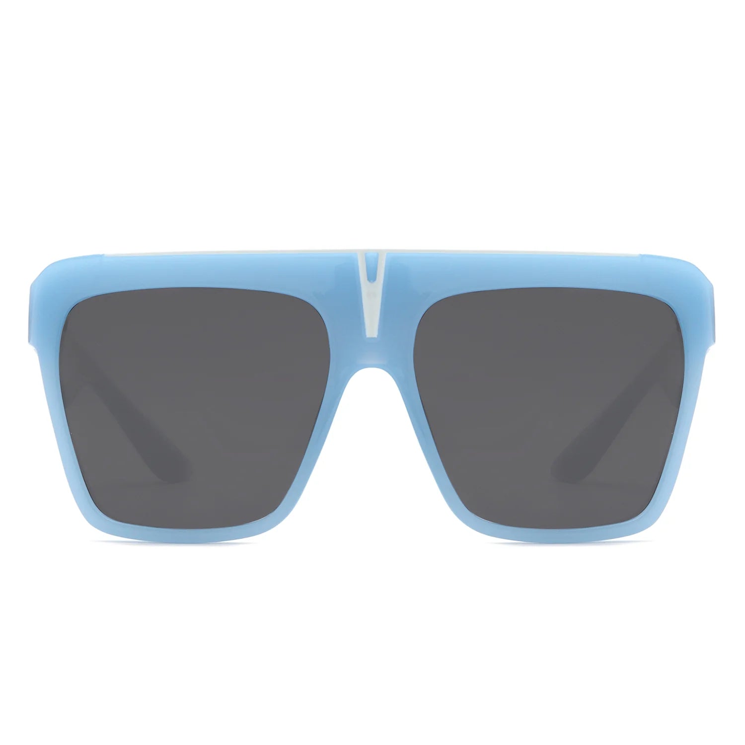 VR2131- OVERSIZE SQUARE FLAT TOP LARGE FASHION SUNGLASSES