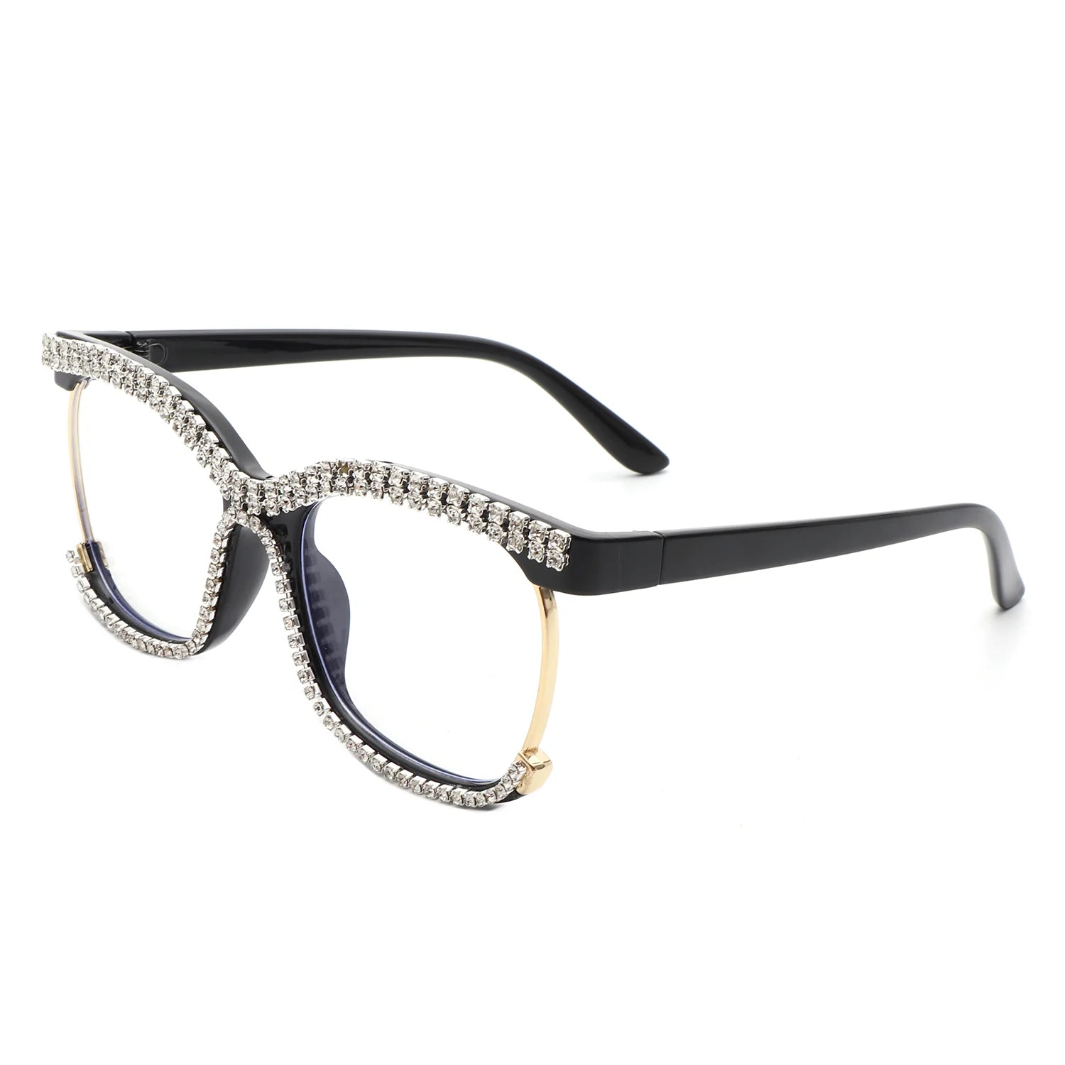 VR2150 - SQUARE RHINESTONE ANTI-BLUE LIGHT BLOCKING GLASSES