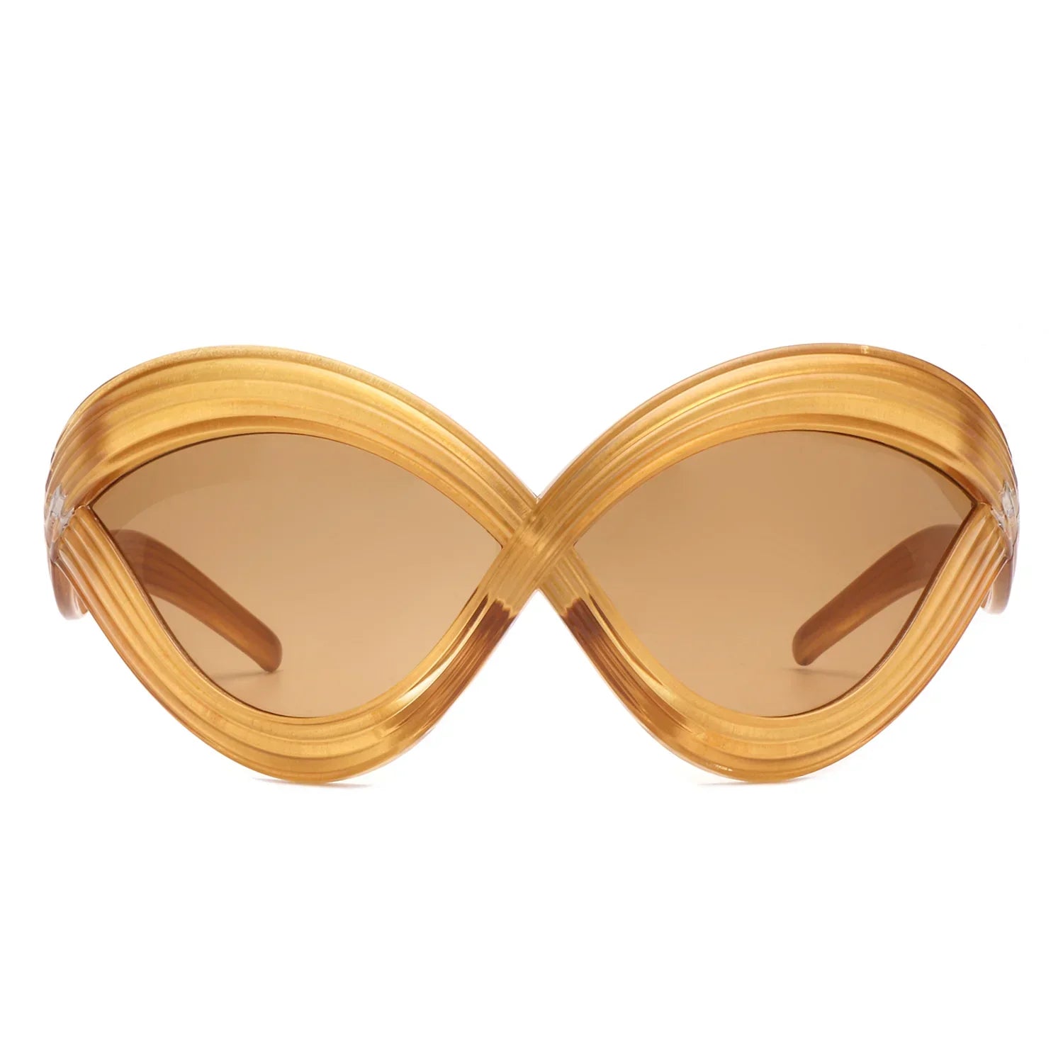 VR2159 - OVERSIZE IRREGULAR ROUND SUNGLASSES