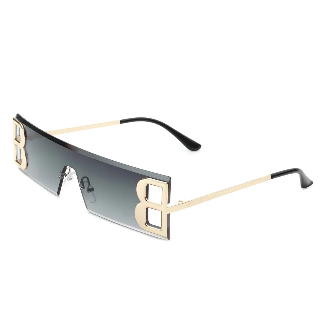 VR3014- RIMLESS RECTANGLE FLAT TOP TINTED FASHION SUNGLASSES