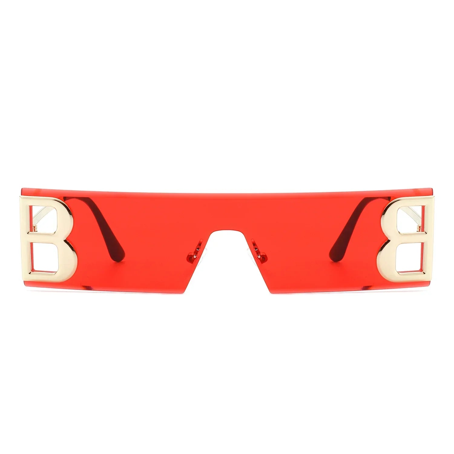 VR3014- RIMLESS RECTANGLE FLAT TOP TINTED FASHION SUNGLASSES