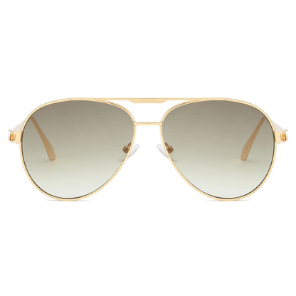 VP1158 - CLASSIC FASHION PILOT BROW-BAR TINTED AVIATOR SUNGLASSES