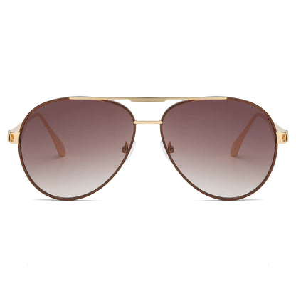 VP1158 - CLASSIC FASHION PILOT BROW-BAR TINTED AVIATOR SUNGLASSES