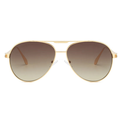 VP1158 - CLASSIC FASHION PILOT BROW-BAR TINTED AVIATOR SUNGLASSES