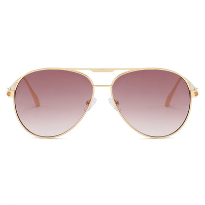 VP1158 - CLASSIC FASHION PILOT BROW-BAR TINTED AVIATOR SUNGLASSES