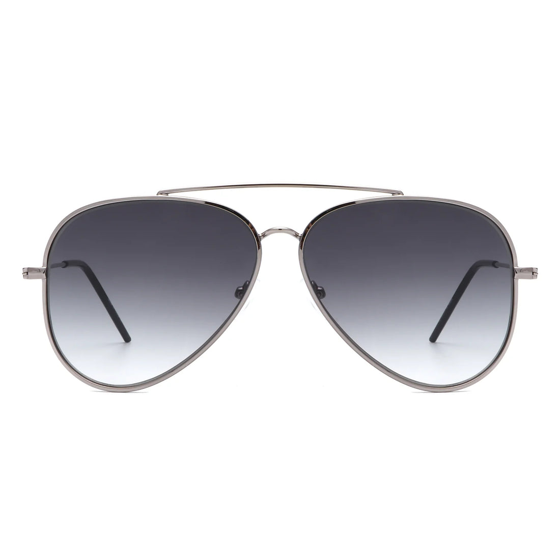 VR1006 - CLASSIC BROW-BAR RETRO TINTED AVIATOR SUNGLASSES