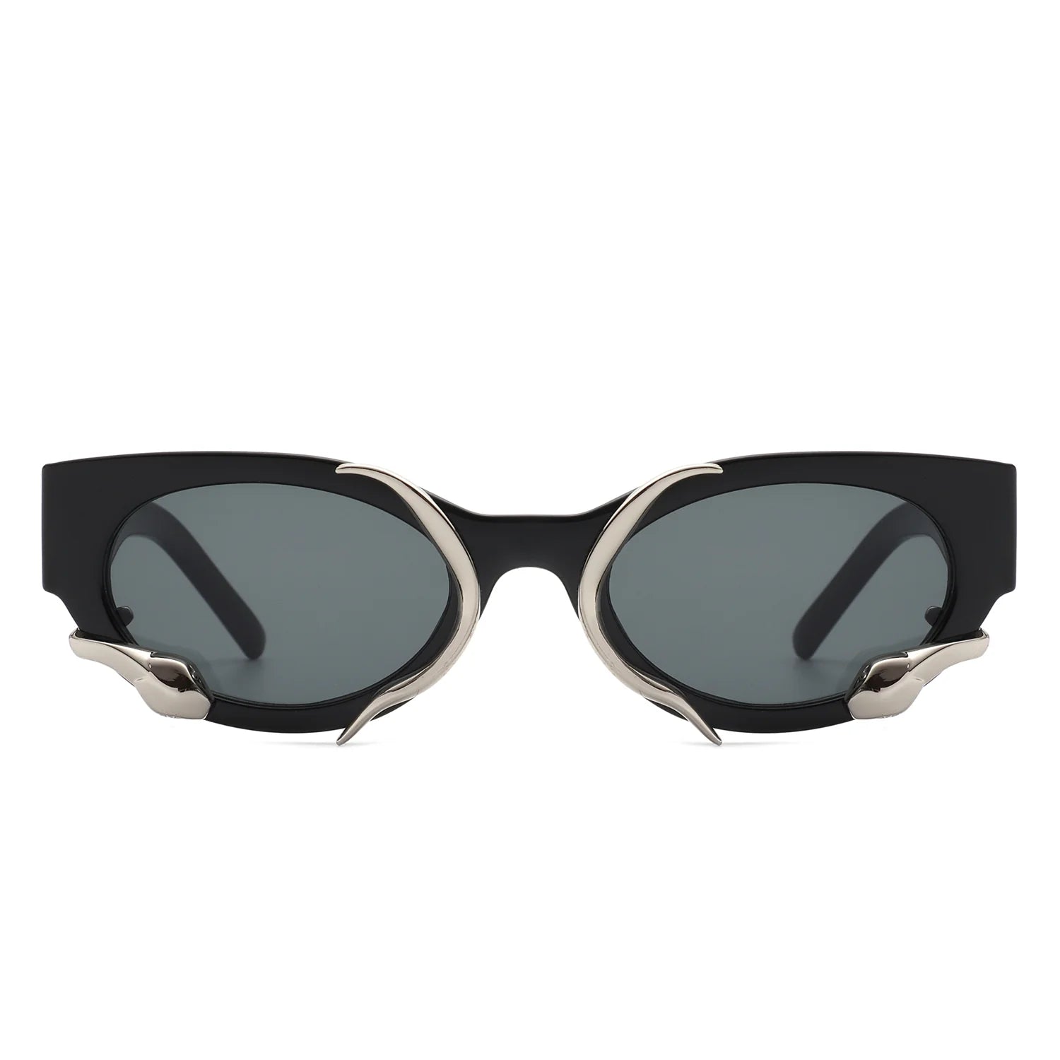 VR1185 - ROUND FASHION SNAKE DESIGN CAT EYE SUNGLASSES
