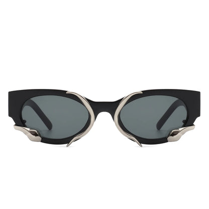 VR1185 - ROUND FASHION SNAKE DESIGN CAT EYE SUNGLASSES