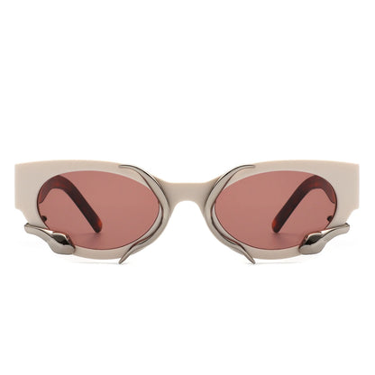 VR1185 - ROUND FASHION SNAKE DESIGN CAT EYE SUNGLASSES