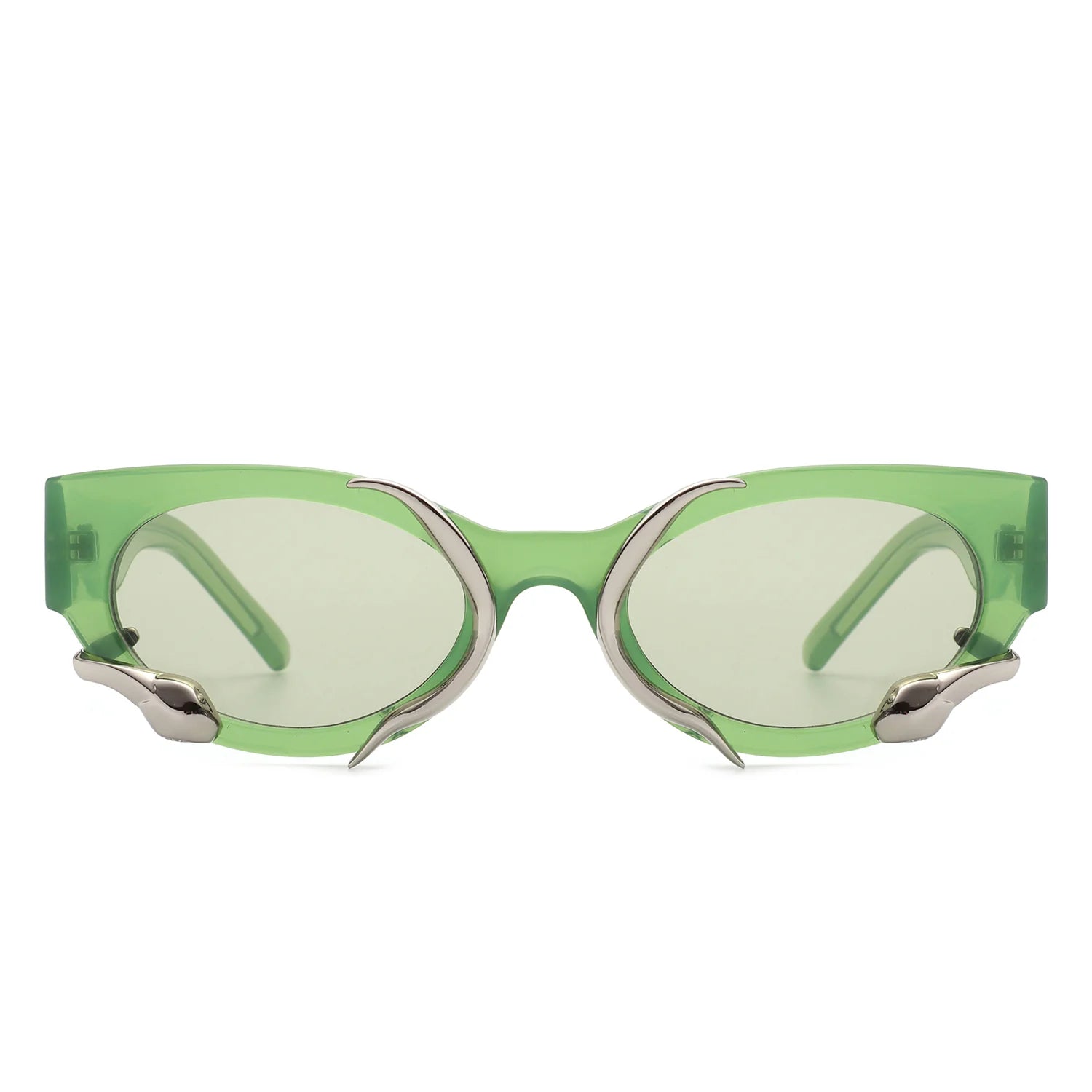 VR1185 - ROUND FASHION SNAKE DESIGN CAT EYE SUNGLASSES