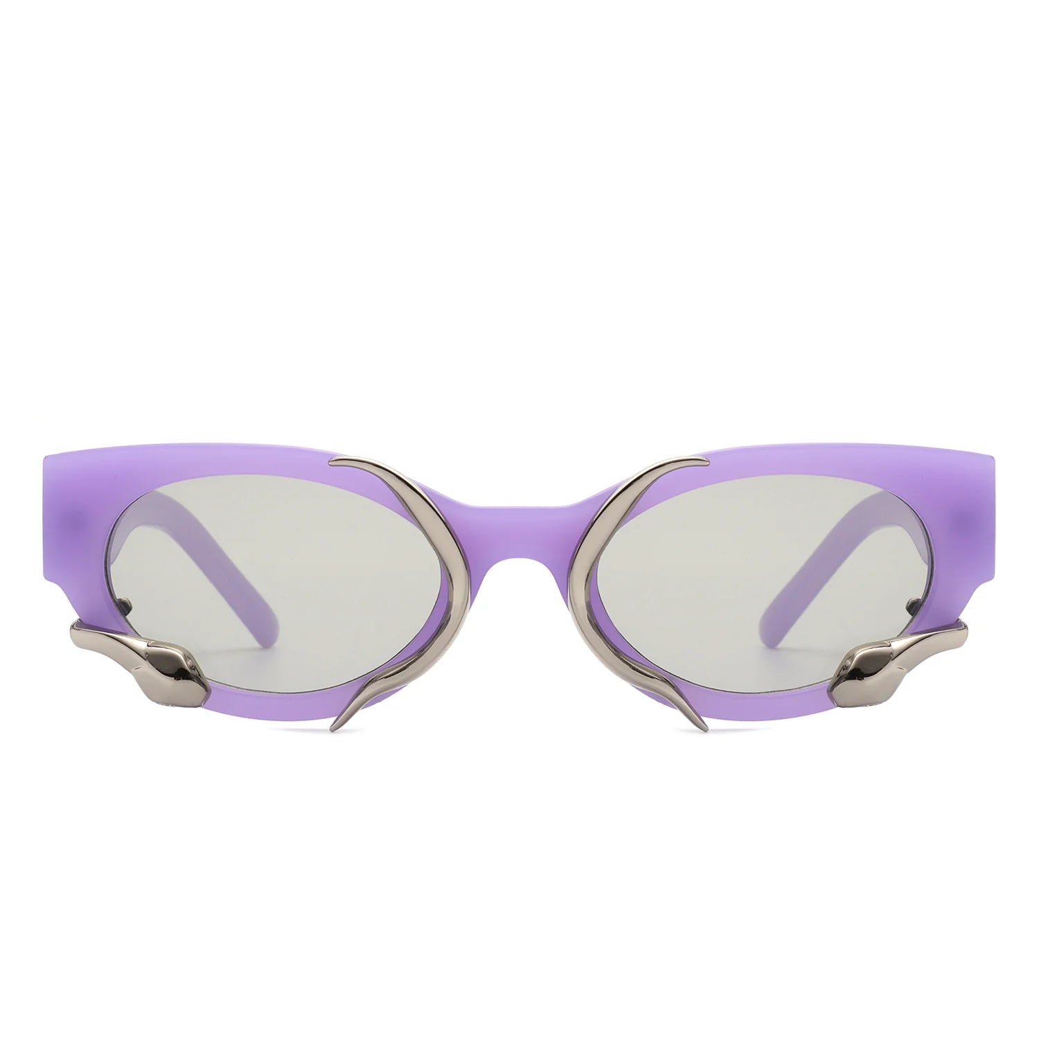 VR1185 - ROUND FASHION SNAKE DESIGN CAT EYE SUNGLASSES