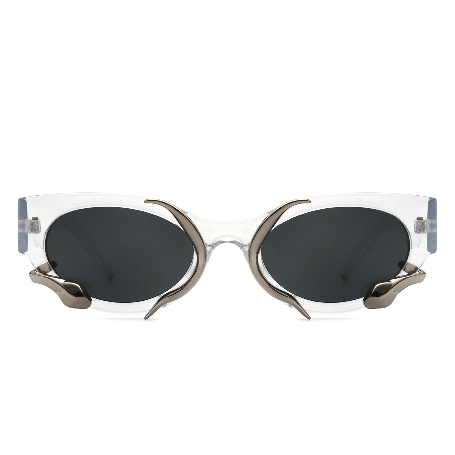 VR1185 - ROUND FASHION SNAKE DESIGN CAT EYE SUNGLASSES