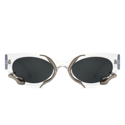 VR1185 - ROUND FASHION SNAKE DESIGN CAT EYE SUNGLASSES
