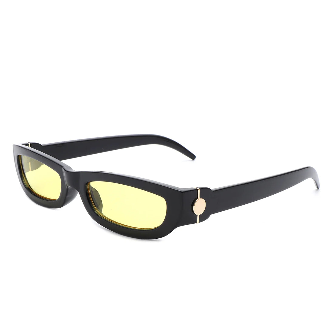 VR1208- RECTANGLE RETRO SLIM TINTED NARROW SUNGLASSES