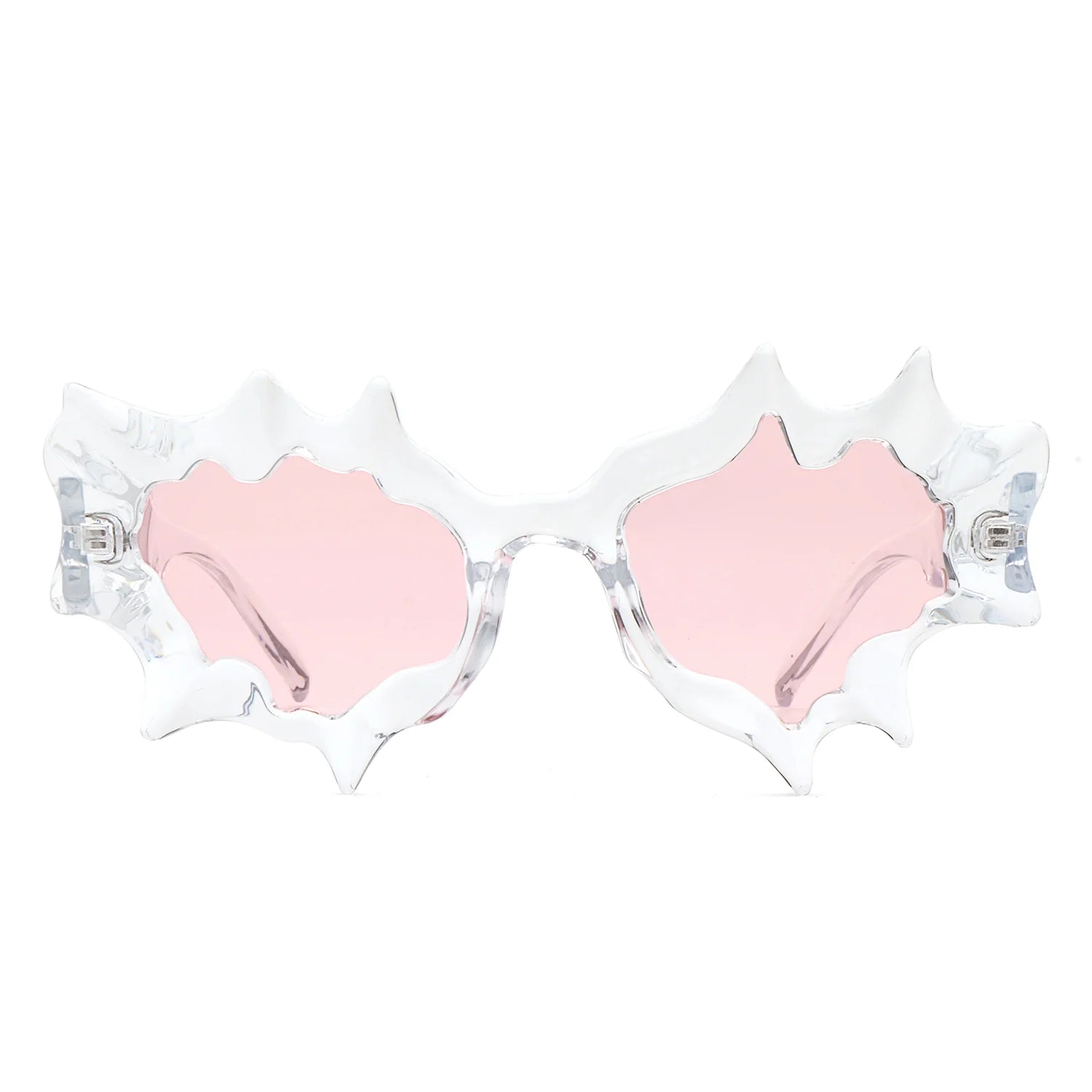 VR1233 - IRREGULAR SPIKY ROUND TINTED GEOMETRIC NOVELTY SUNGLASSES
