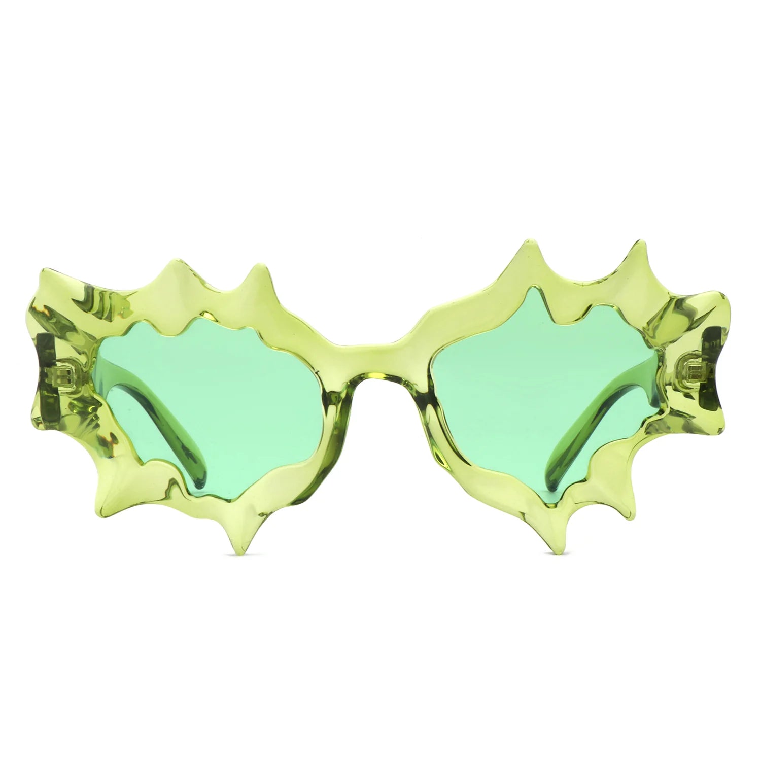 VR1233 - IRREGULAR SPIKY ROUND TINTED GEOMETRIC NOVELTY SUNGLASSES