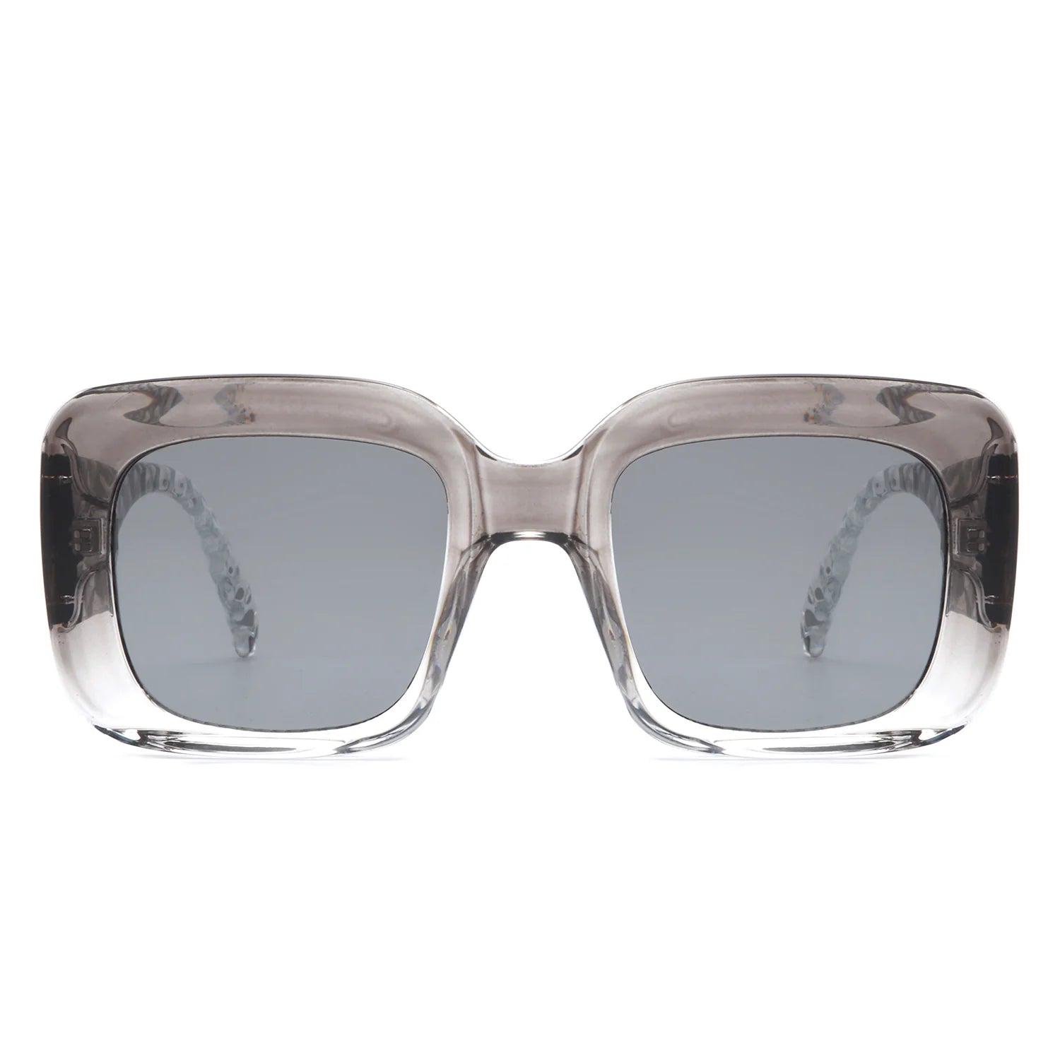 VR1239 - SQUARE CHUNKY FLAT TOP THICK FRAME FASHION SUNGLASSES