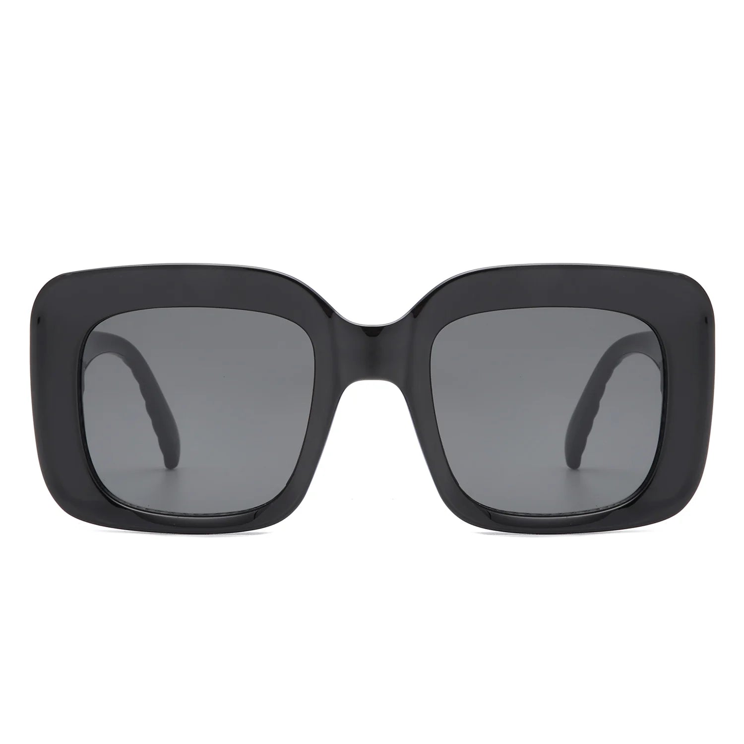 VR1239 - SQUARE CHUNKY FLAT TOP THICK FRAME FASHION SUNGLASSES