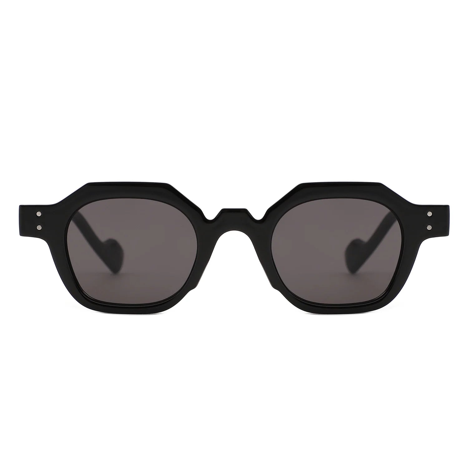 VR1243 - GEOMETRIC SQUARE FLAT TOP FASHION HEXAGON SUNGLASSES