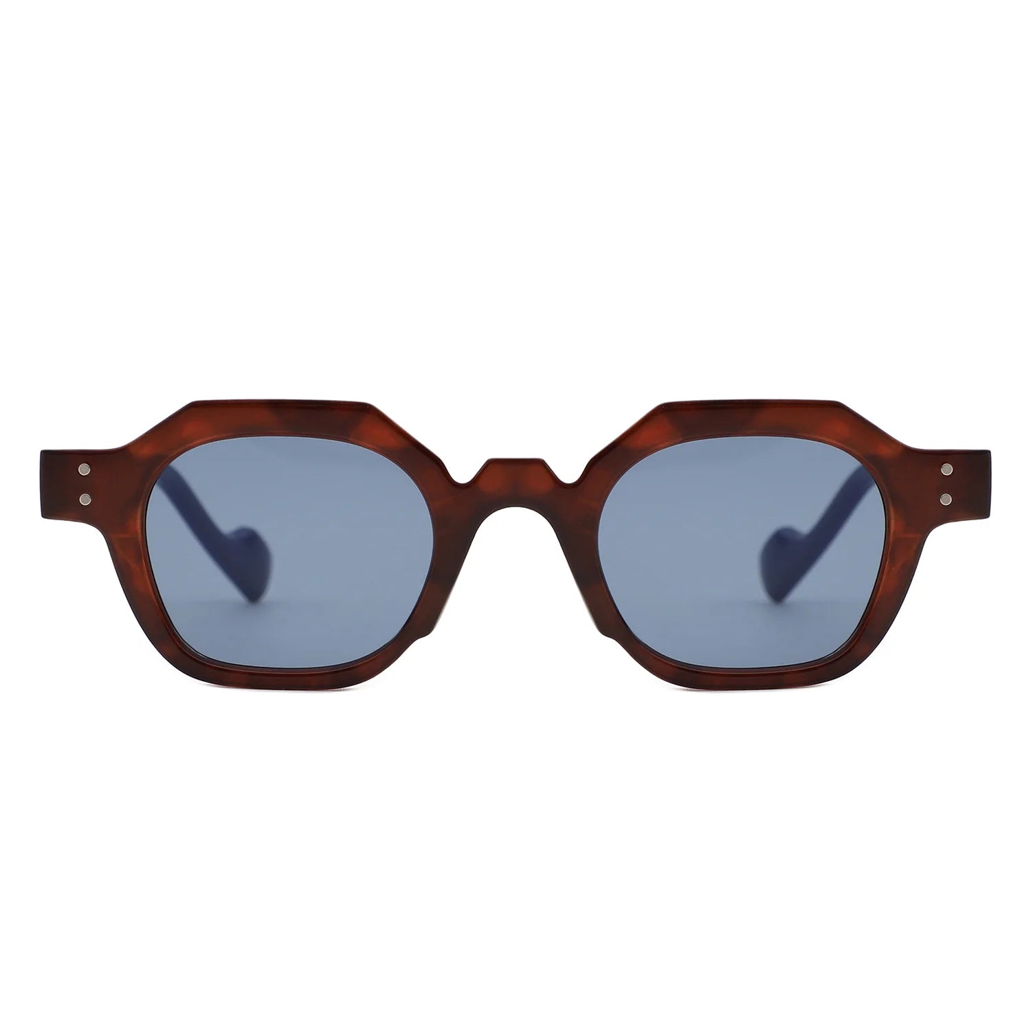 VR1243 - GEOMETRIC SQUARE FLAT TOP FASHION HEXAGON SUNGLASSES