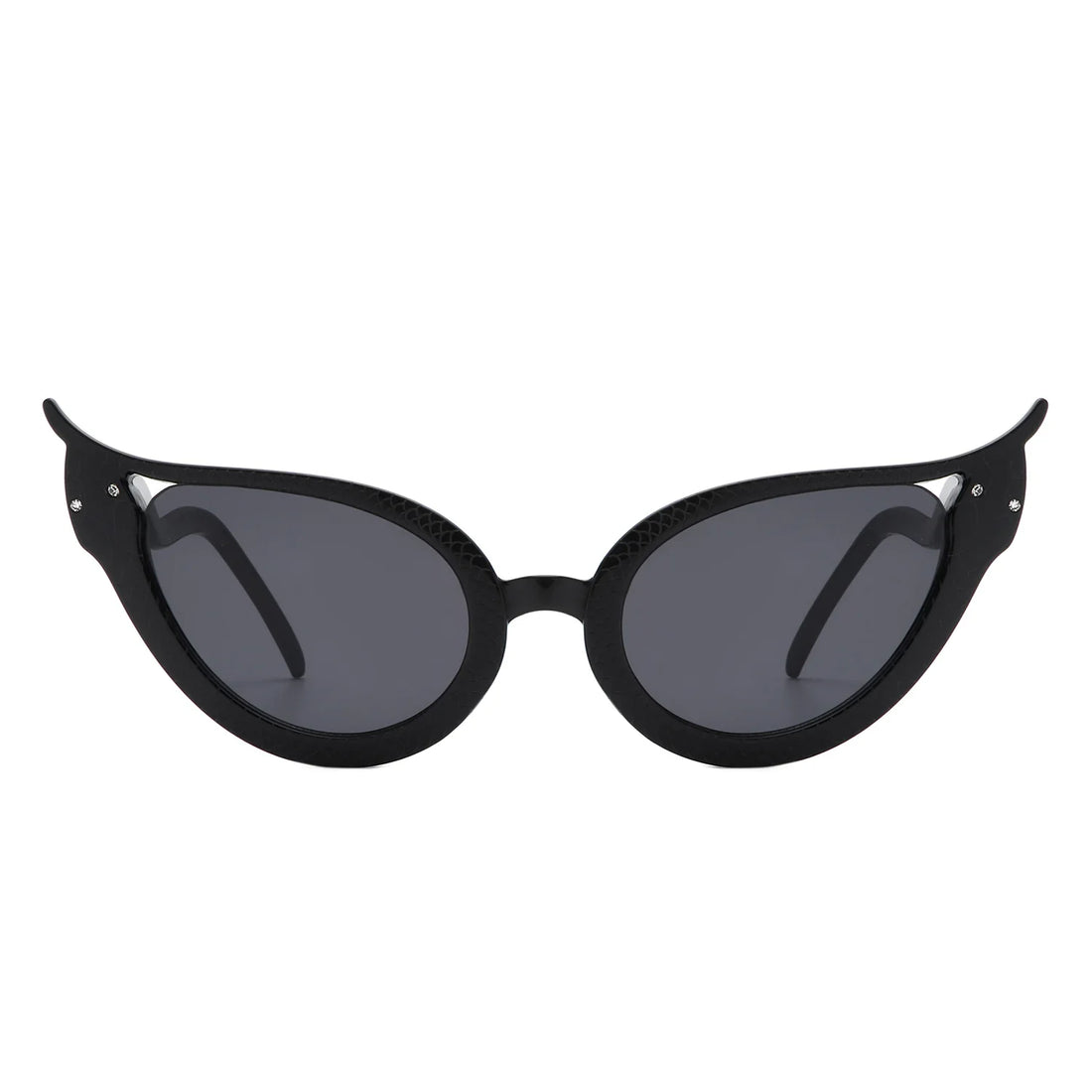 VR1251 - WOMEN FASHION WAVY DESIGN HIGH POINTED CAT EYE SUNGLASSES