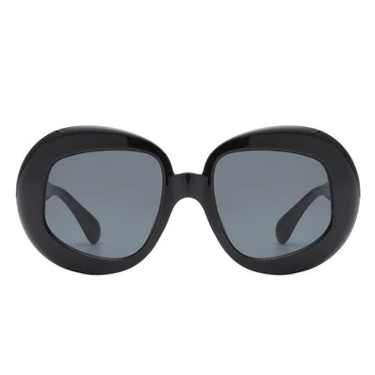 VR1278 - OVERSIZE GEOMETRIC OVAL ROUND SUNGLASSES
