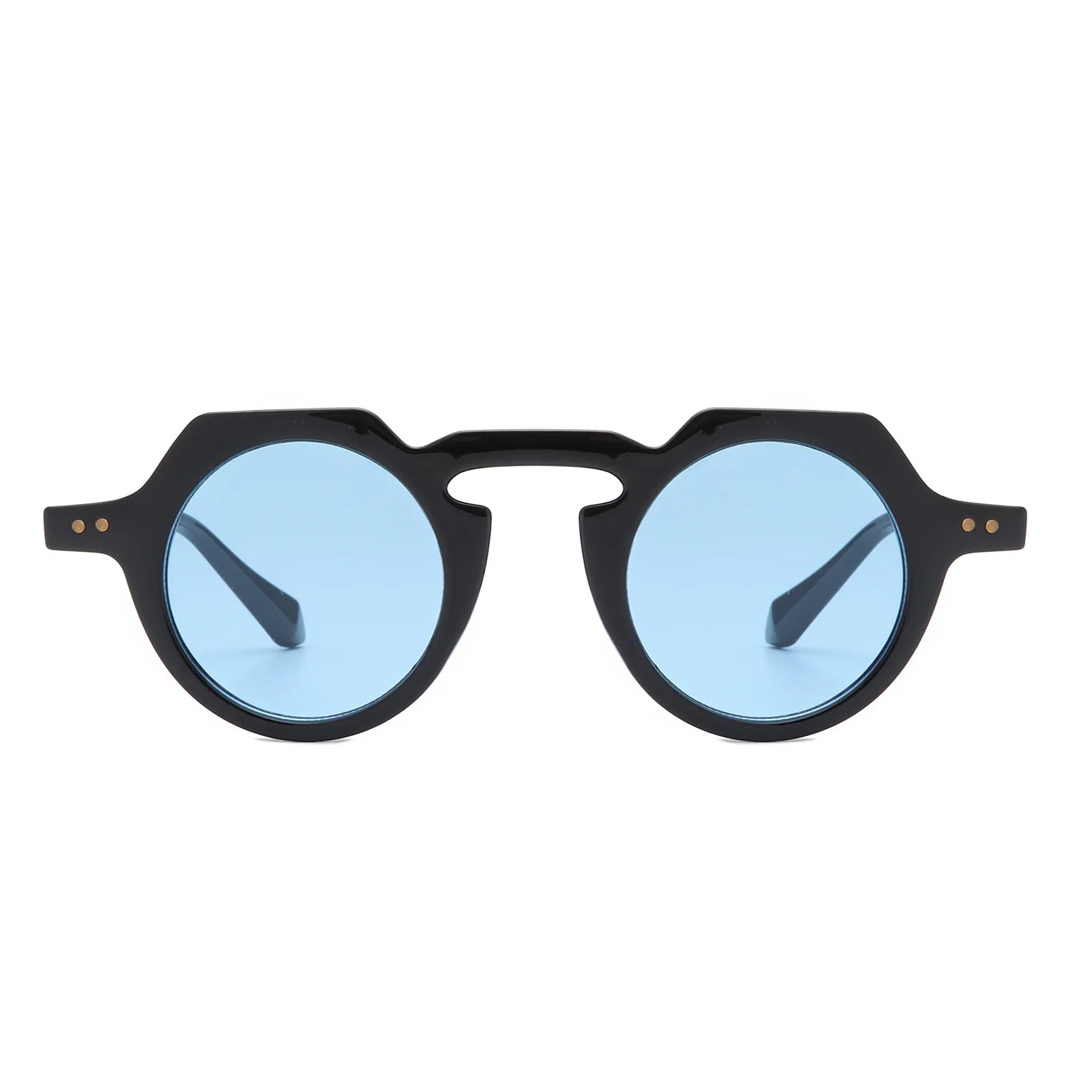 VR1283 - ROUND RETRO GEOMETRIC TINTED CIRCLE FASHION SUNGLASSES