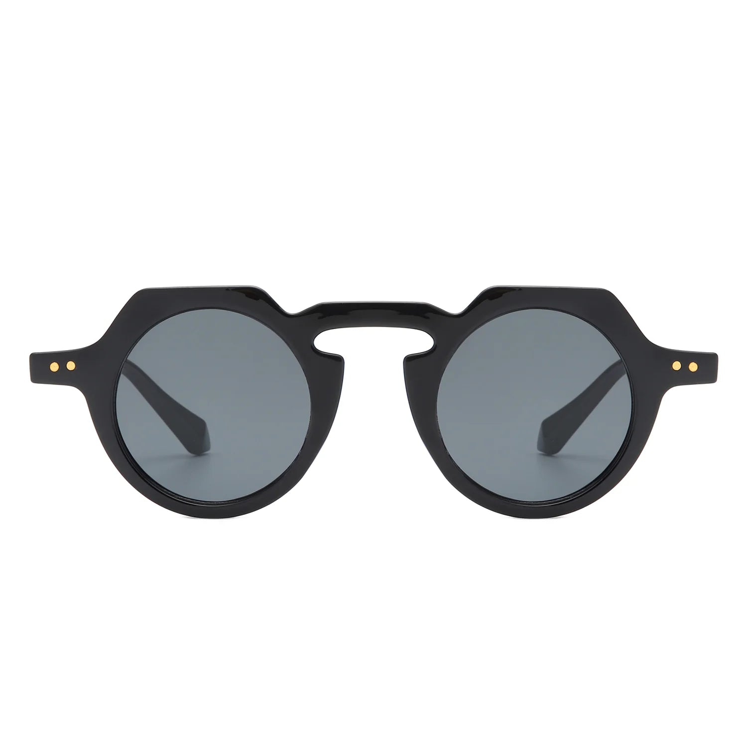 VR1283 - ROUND RETRO GEOMETRIC TINTED CIRCLE FASHION SUNGLASSES
