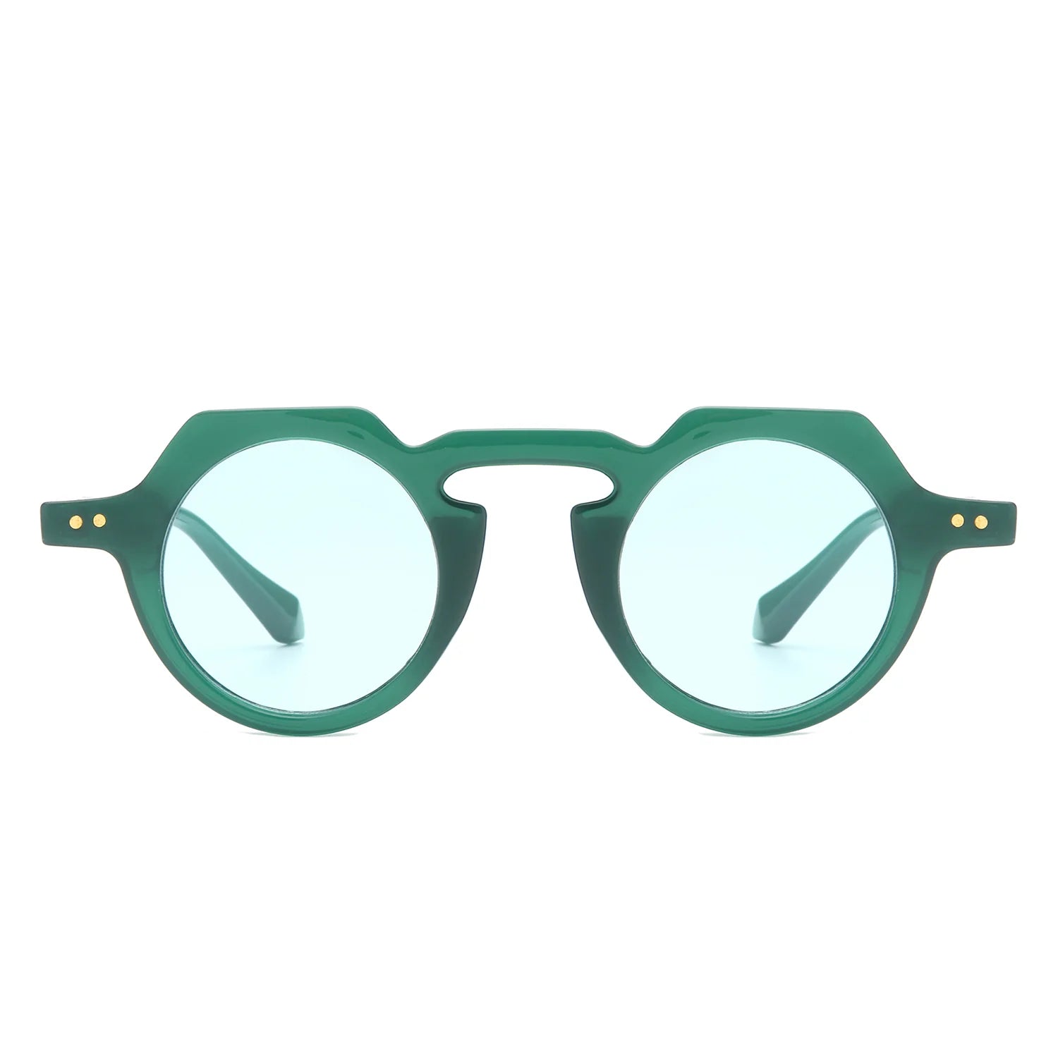 VR1283 - ROUND RETRO GEOMETRIC TINTED CIRCLE FASHION SUNGLASSES