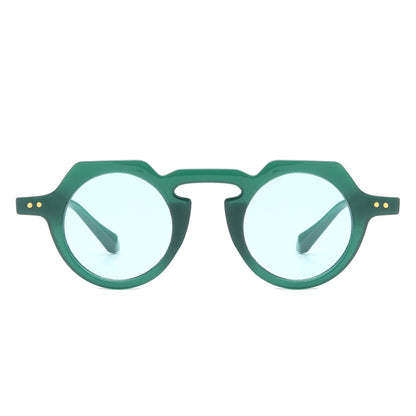 VR1283 - ROUND RETRO GEOMETRIC TINTED CIRCLE FASHION SUNGLASSES